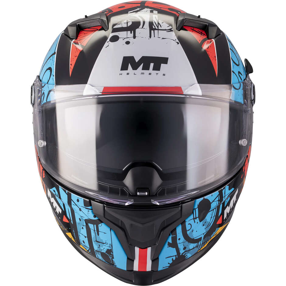 MT Helmets BRAKER SV BLACKBOARD B5 Integralhelm, Mehrfarbig, Glänzend Grau