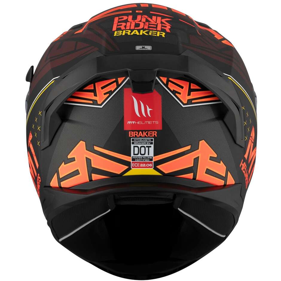 Mt Helmets BRAKER SV PUNK RIDER B5 Matt Full Face Motorcycle Helmet