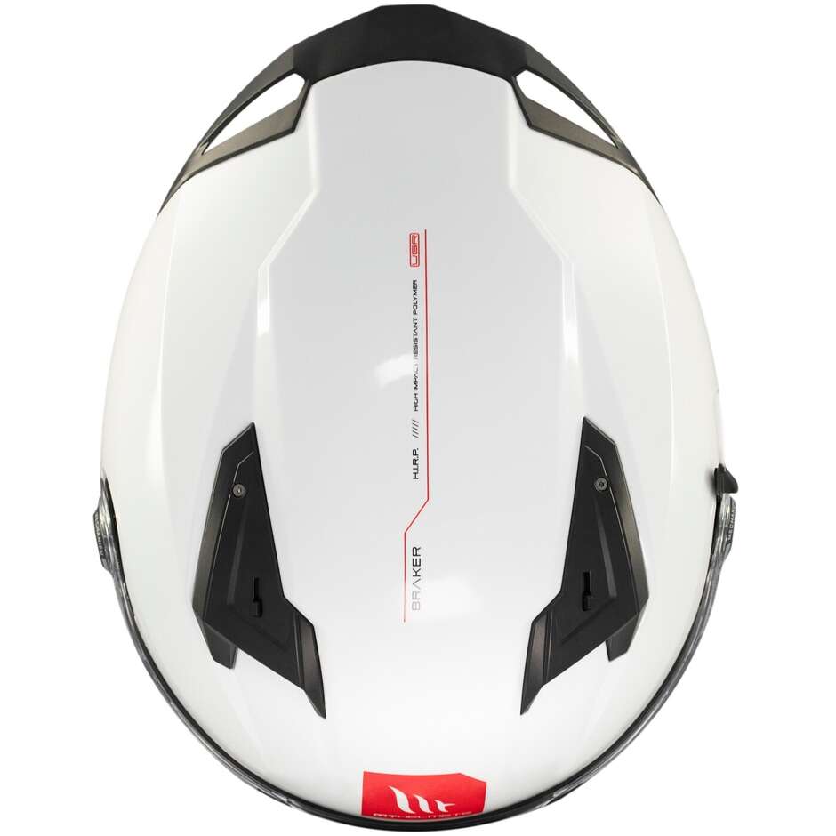 Mt Helmets BRAKER SV SOLID A0 Integralhelm Motorradhelm Perlglanz Weiß