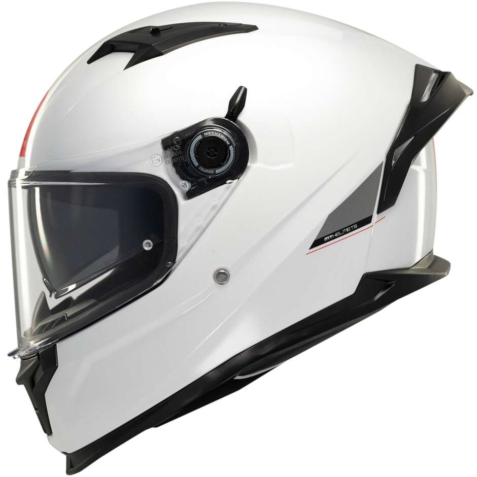Mt Helmets BRAKER SV SOLID A0 Integralhelm Motorradhelm Perlglanz Weiß