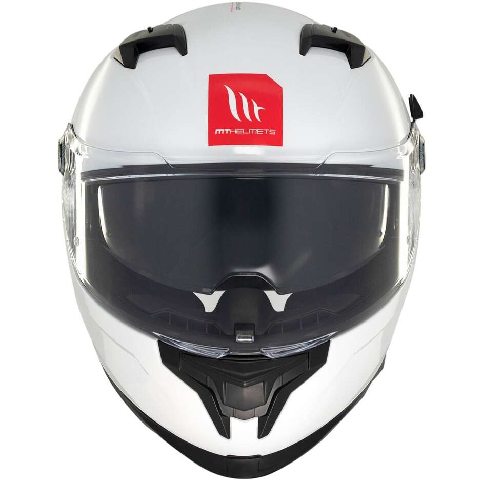 Mt Helmets BRAKER SV SOLID A0 Integralhelm Motorradhelm Perlglanz Weiß