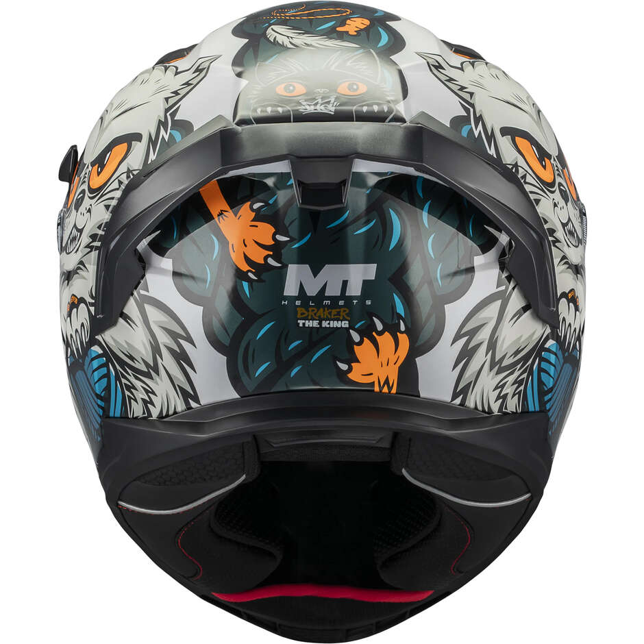 MT Helmets BRAKER SV THE KING A7 Full Face Helmet, Multicolor, Gloss Black
