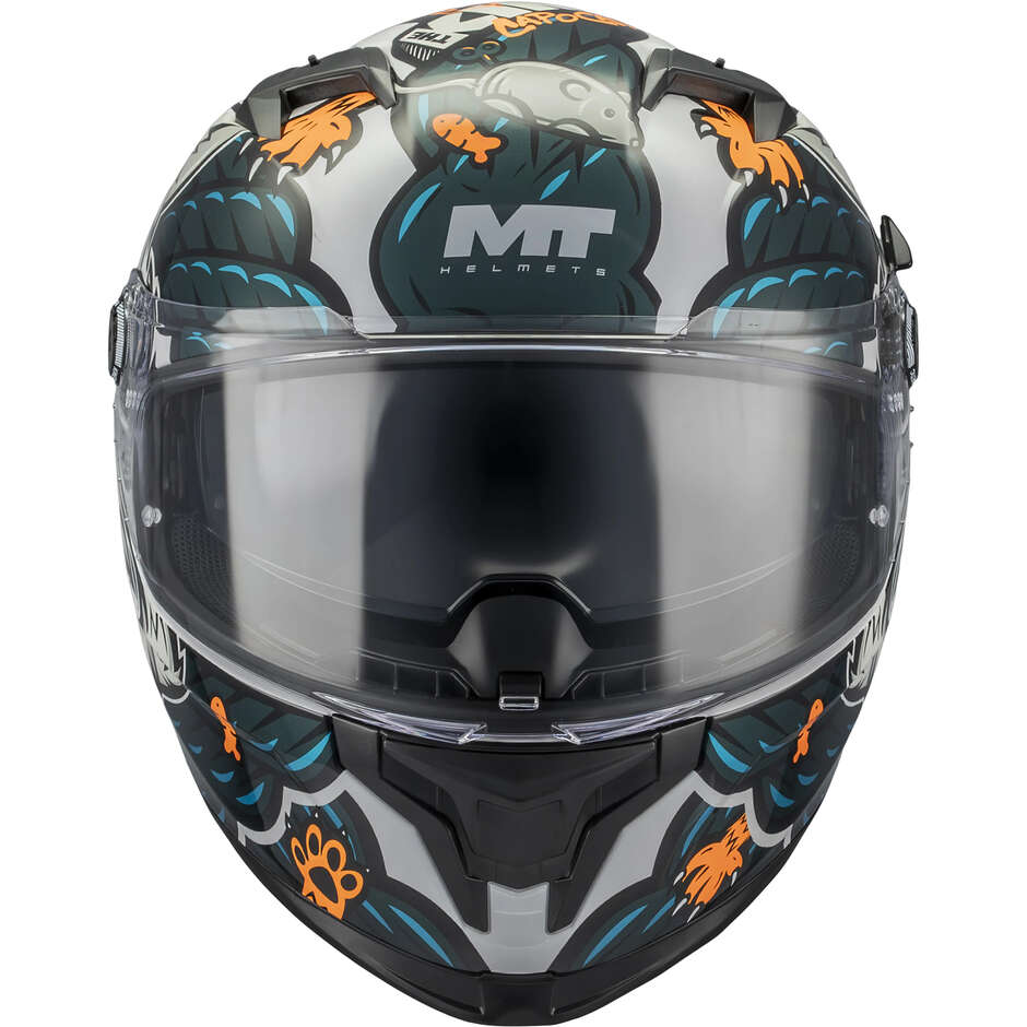 MT Helmets BRAKER SV THE KING A7 Integralhelm, Mehrfarbig, Glänzend Schwarz