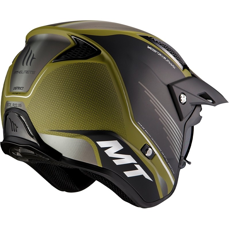 MT Helmets Casque de moto DISTRICT Post B6 Matt Green