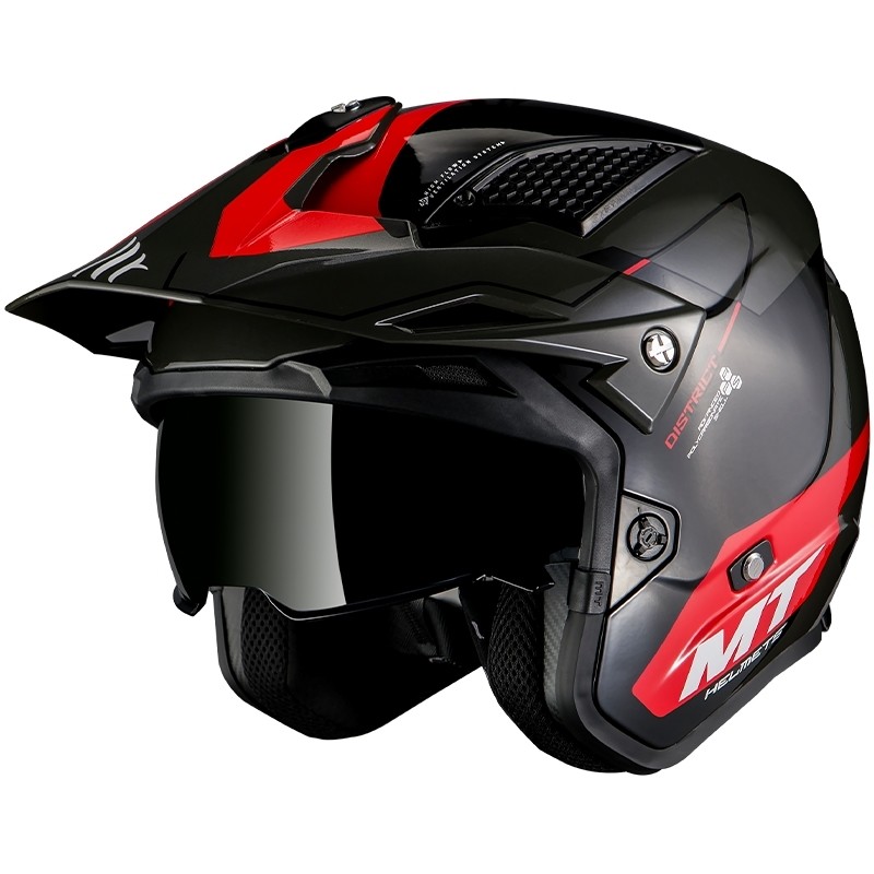 MT Helmets Casque de moto DISTRICT Summit H5 Glossy Red