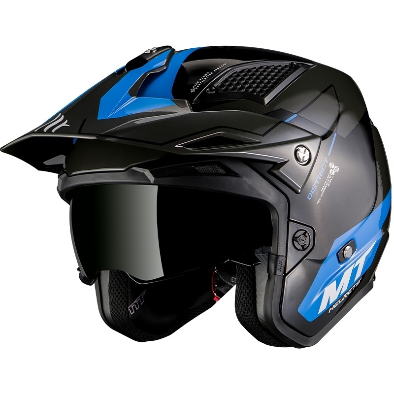 MT Helmets Casque de moto DISTRICT Summit H7 Glossy Blue
