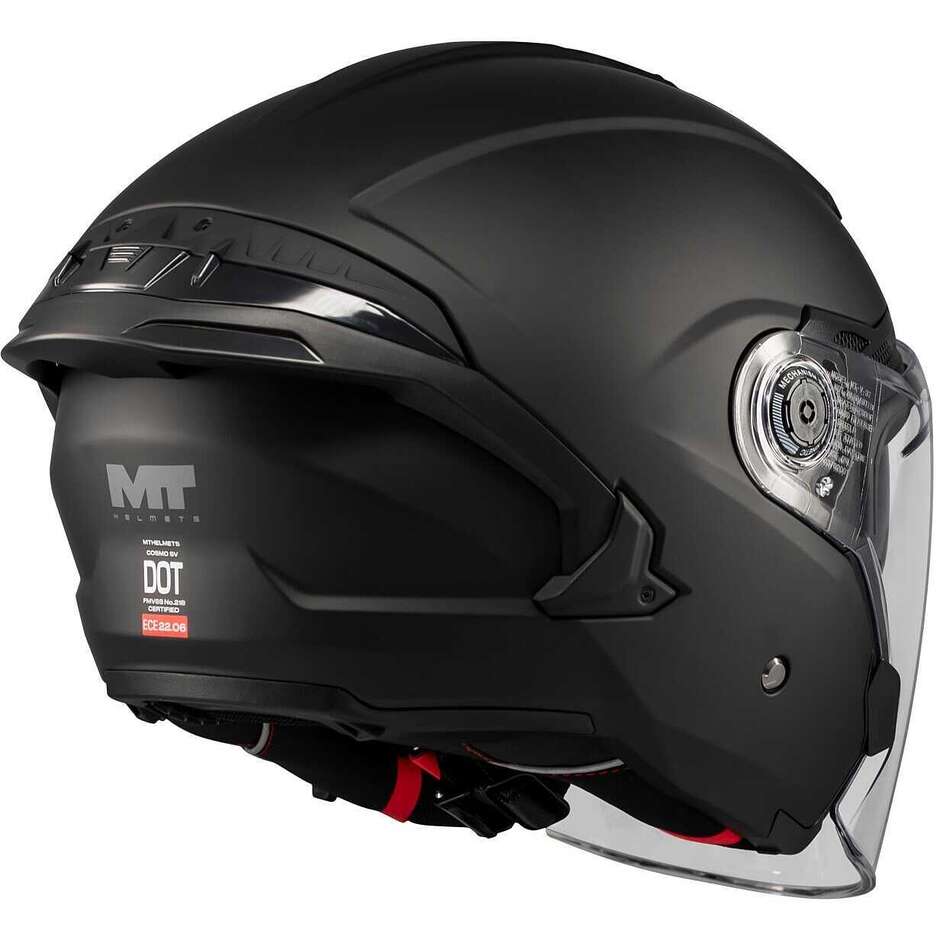 MT Helmets COSMO SV PURE A1 Matt Black Motorrad-Jethelm