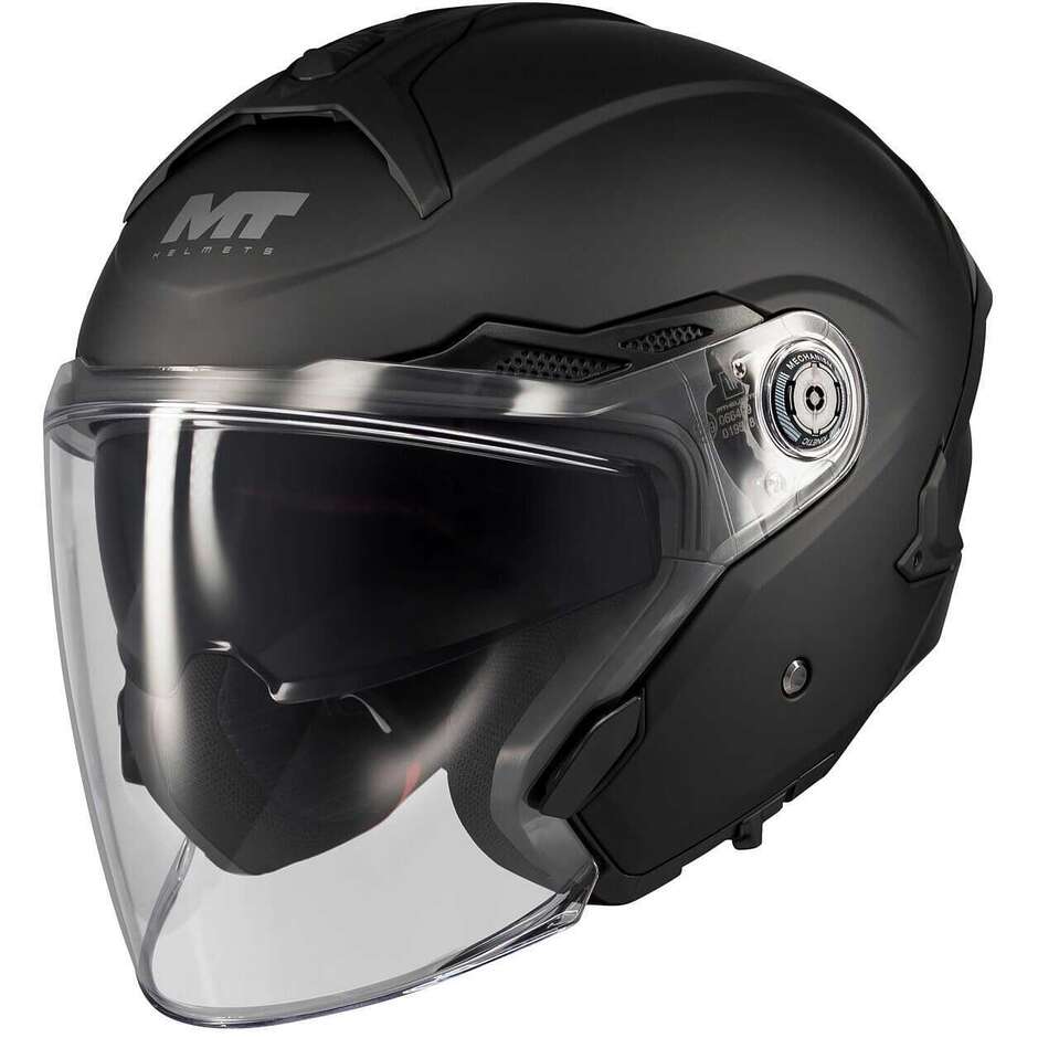 MT Helmets COSMO SV PURE A1 Matt Black Motorrad-Jethelm