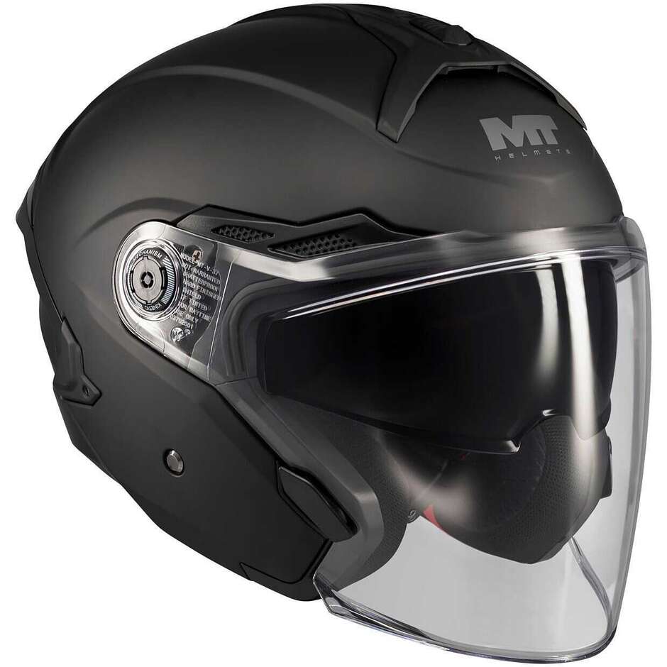 MT Helmets COSMO SV PURE A1 Matt Black Motorrad-Jethelm
