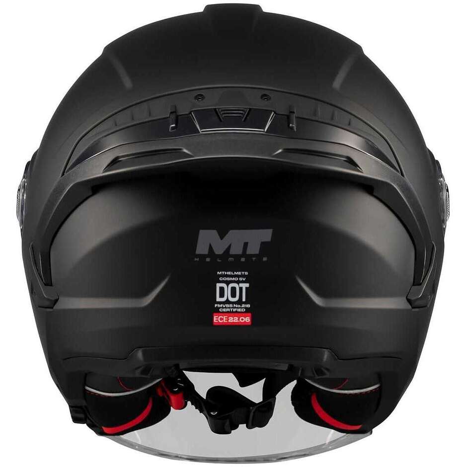MT Helmets COSMO SV PURE A1 Matt Black Motorrad-Jethelm