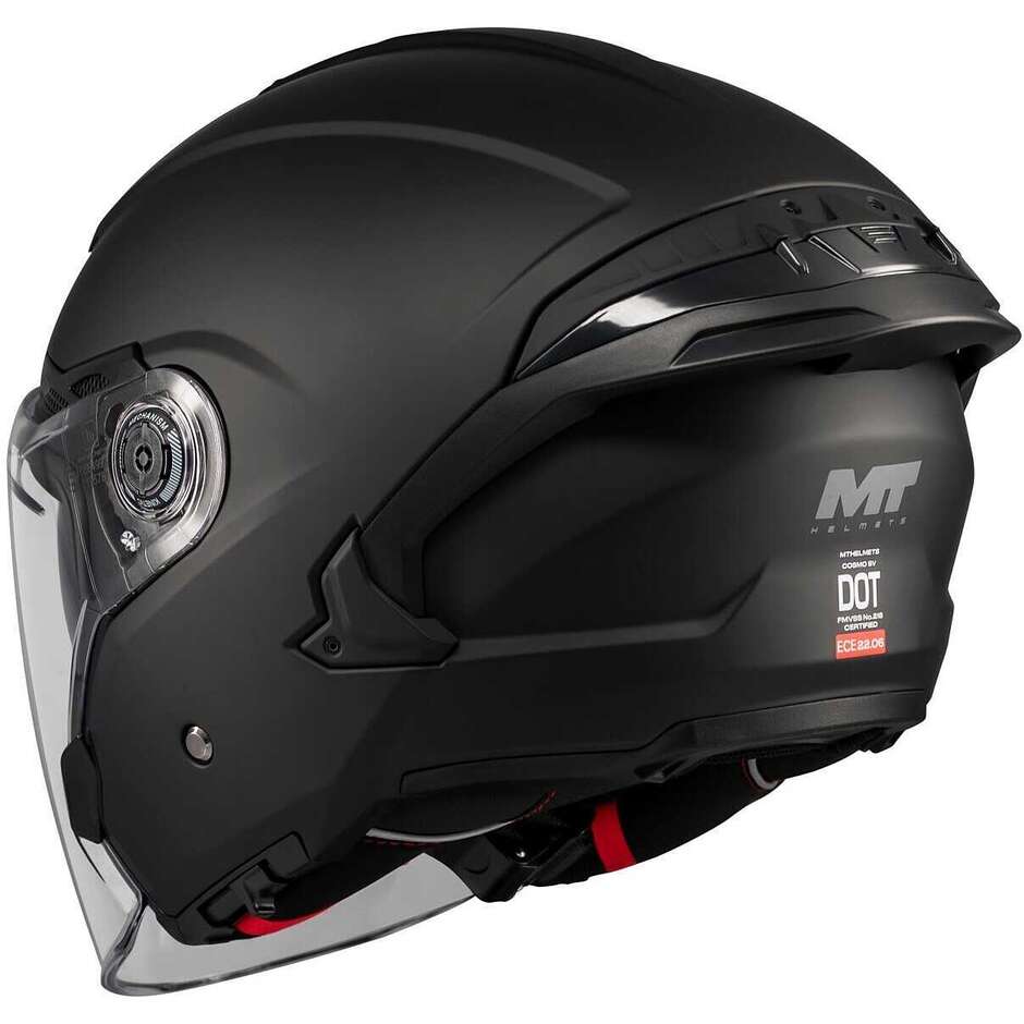MT Helmets COSMO SV PURE A1 Matt Black Motorrad-Jethelm