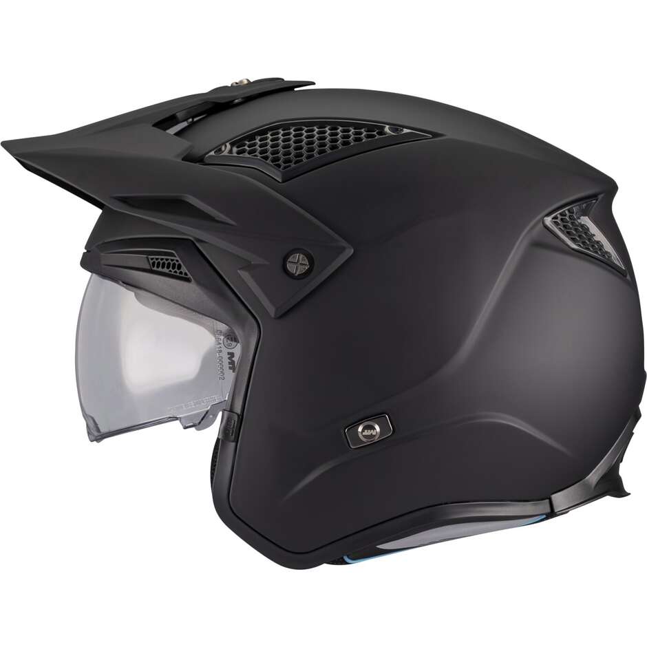 MT Helmets DISTRICT SV S PURE A1 Matt Black Motorrad-Jethelm