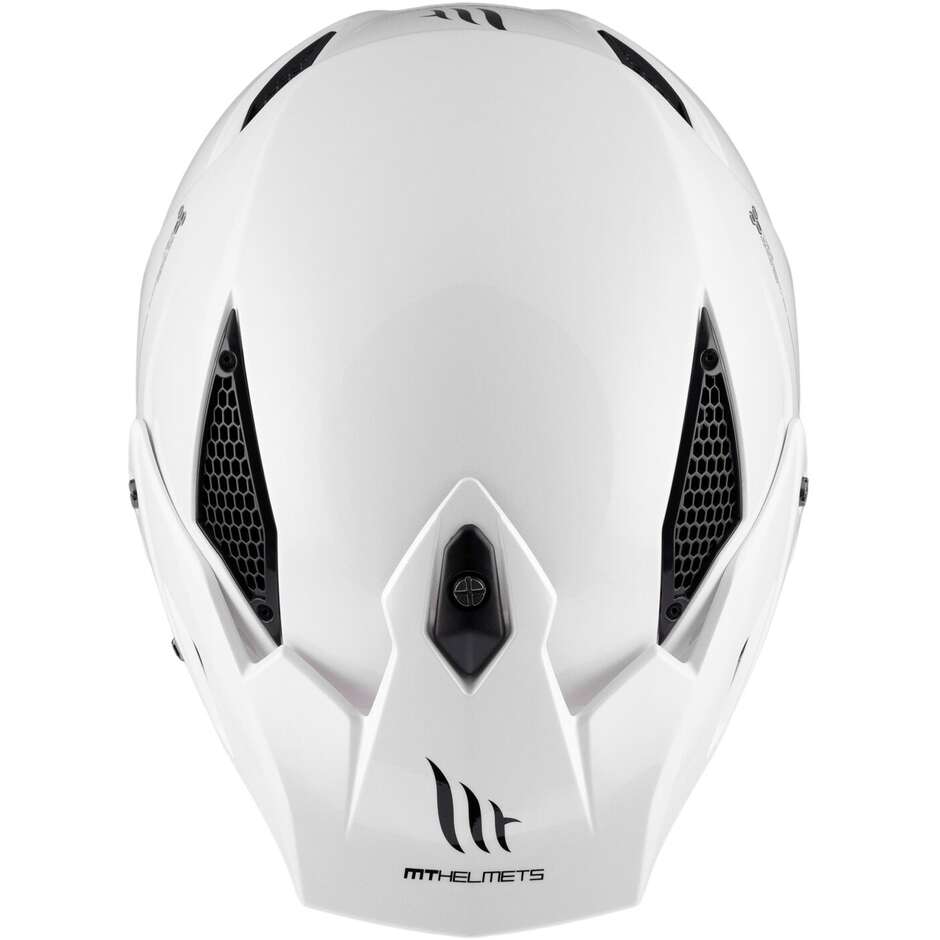 Mt Helmets DISTRICT SV S SOLID A0 Glänzend weißer Motorrad-Jethelm