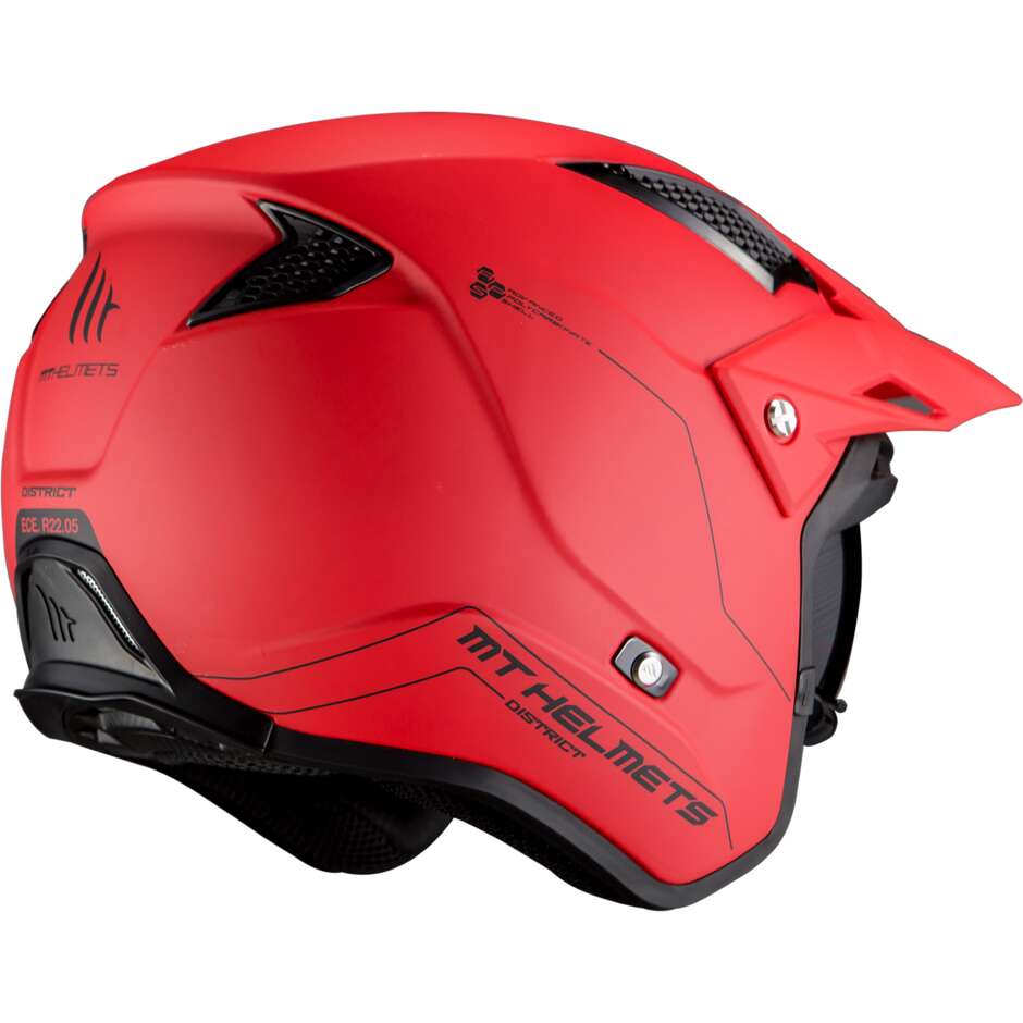 Mt Helmets DISTRICT SV S SOLID A5 Matt Red Motorcycle Jet Helmet