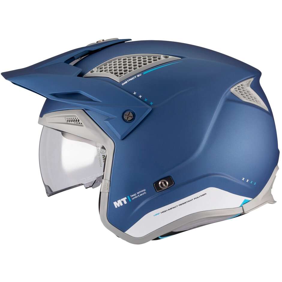 Mt Helmets DISTRICT SV S SOUL C7 Matt Blue Motorcycle Jet Helmet