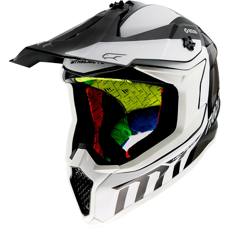 MT Helmets FALCON Warrior B0 Cross Enduro Casque de moto White Pearl