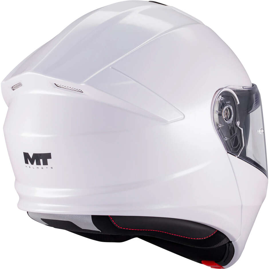 MT Helmets GENESIS R SV PURE A0 Modular Helmet Gloss White