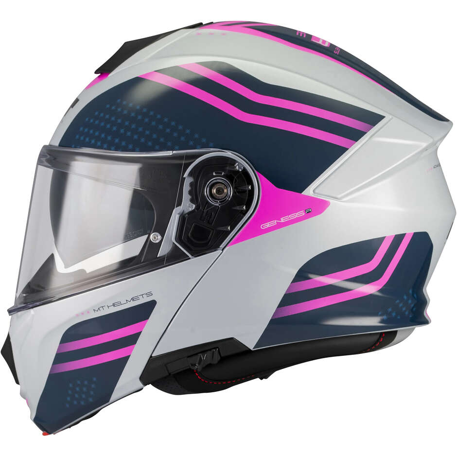 MT Helmets GENESIS R SV VIBE C8 Modularhelm, glänzend mehrfarbig