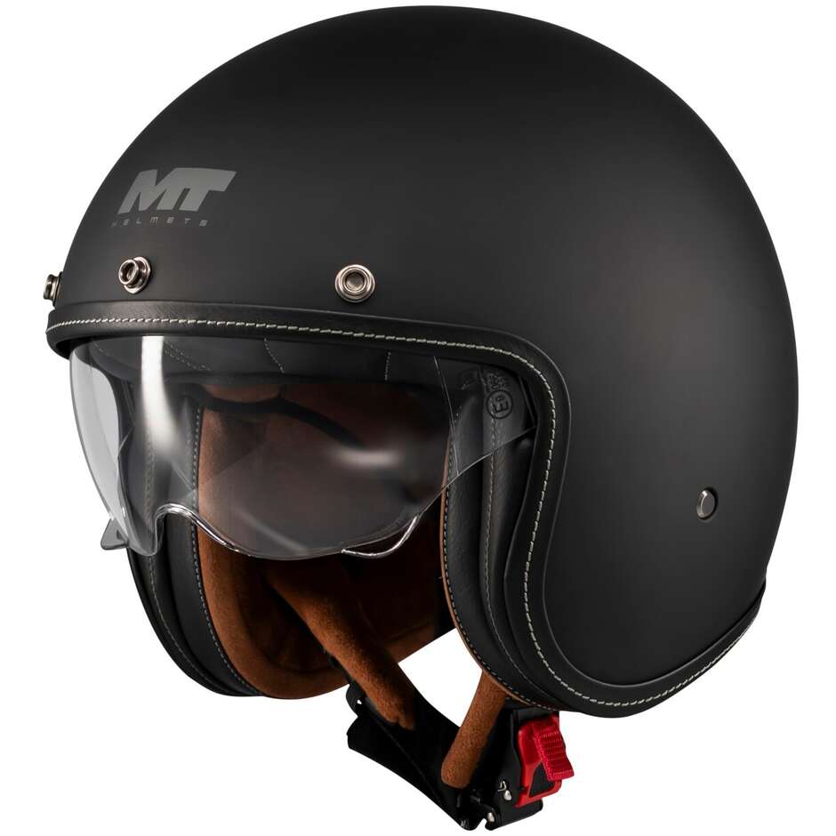 MT Helmets LE MANS 2 SV S PURE A1 Jet-Motorradhelm, Mattschwarz