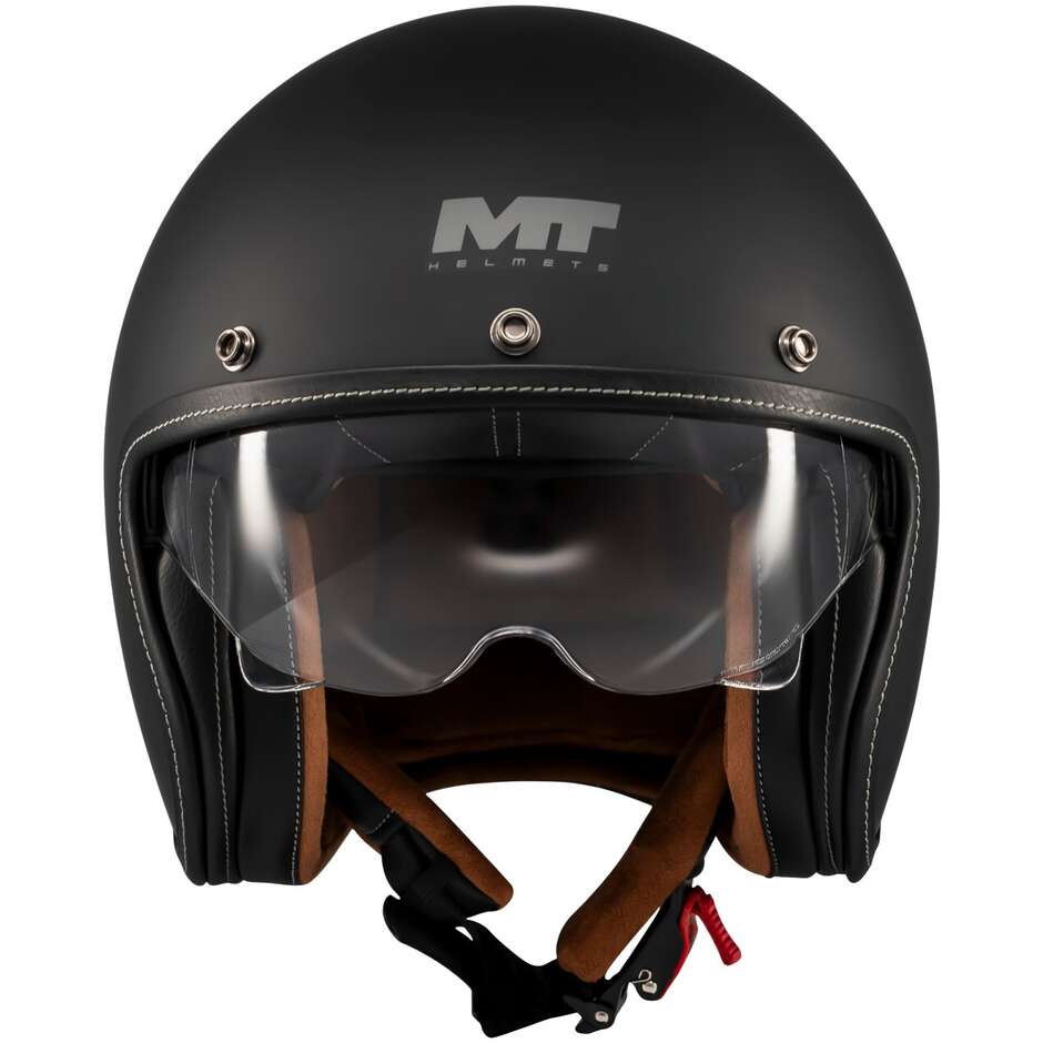 MT Helmets LE MANS 2 SV S PURE A1 Jet-Motorradhelm, Mattschwarz