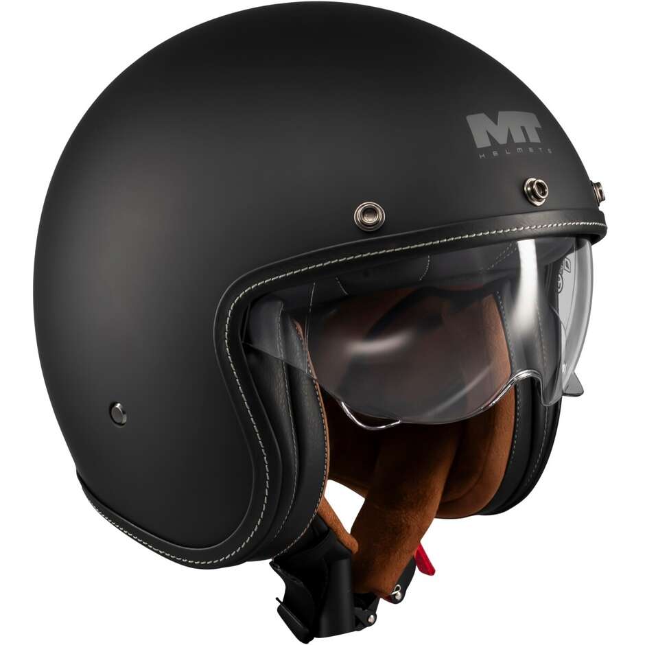 MT Helmets LE MANS 2 SV S PURE A1 Jet-Motorradhelm, Mattschwarz
