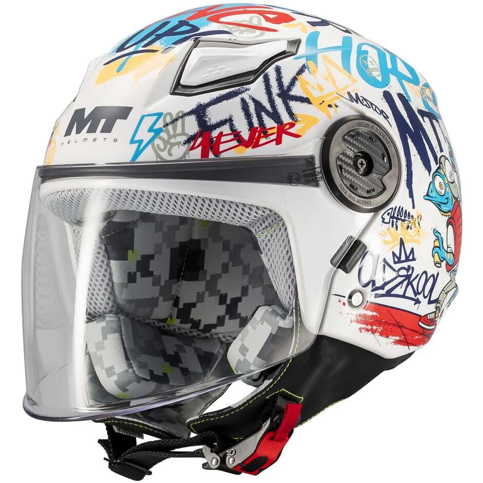 Mt Helmets LITE CREW A5 Multicolor Glossy Children's Jet Motorcycle Helmet