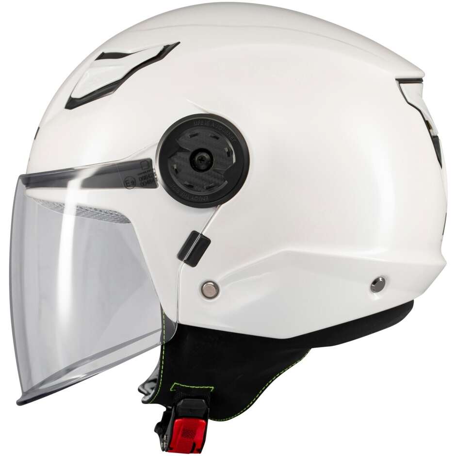 MT Helmets LITE PURE A0 Kids Jet Motorcycle Helmet, Glossy White
