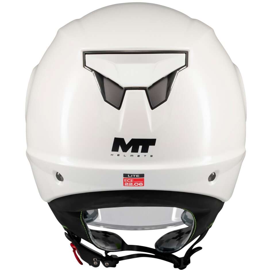 MT Helmets LITE PURE A0 Kids Jet Motorcycle Helmet, Glossy White