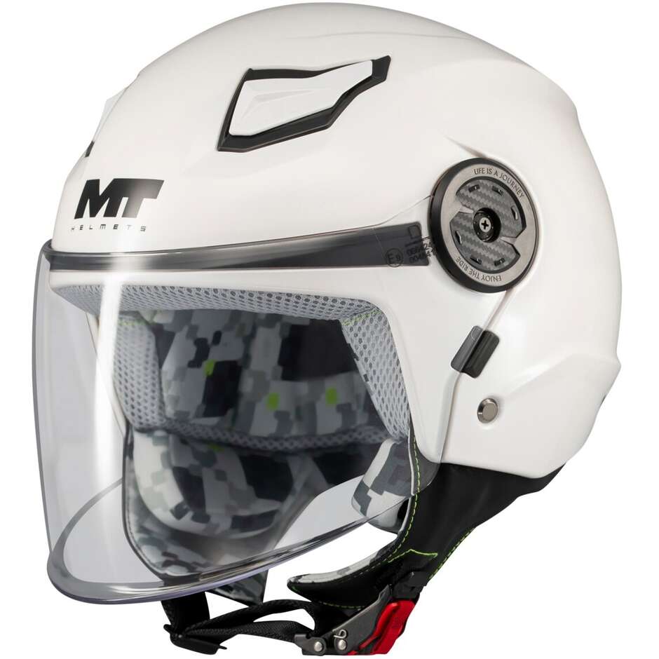 MT Helmets LITE PURE A0 Kinder-Jet-Motorradhelm, glänzend weiß