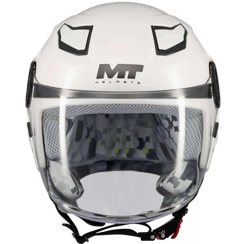 MT Helmets LITE PURE A0 Kinder-Jet-Motorradhelm, glänzend weiß