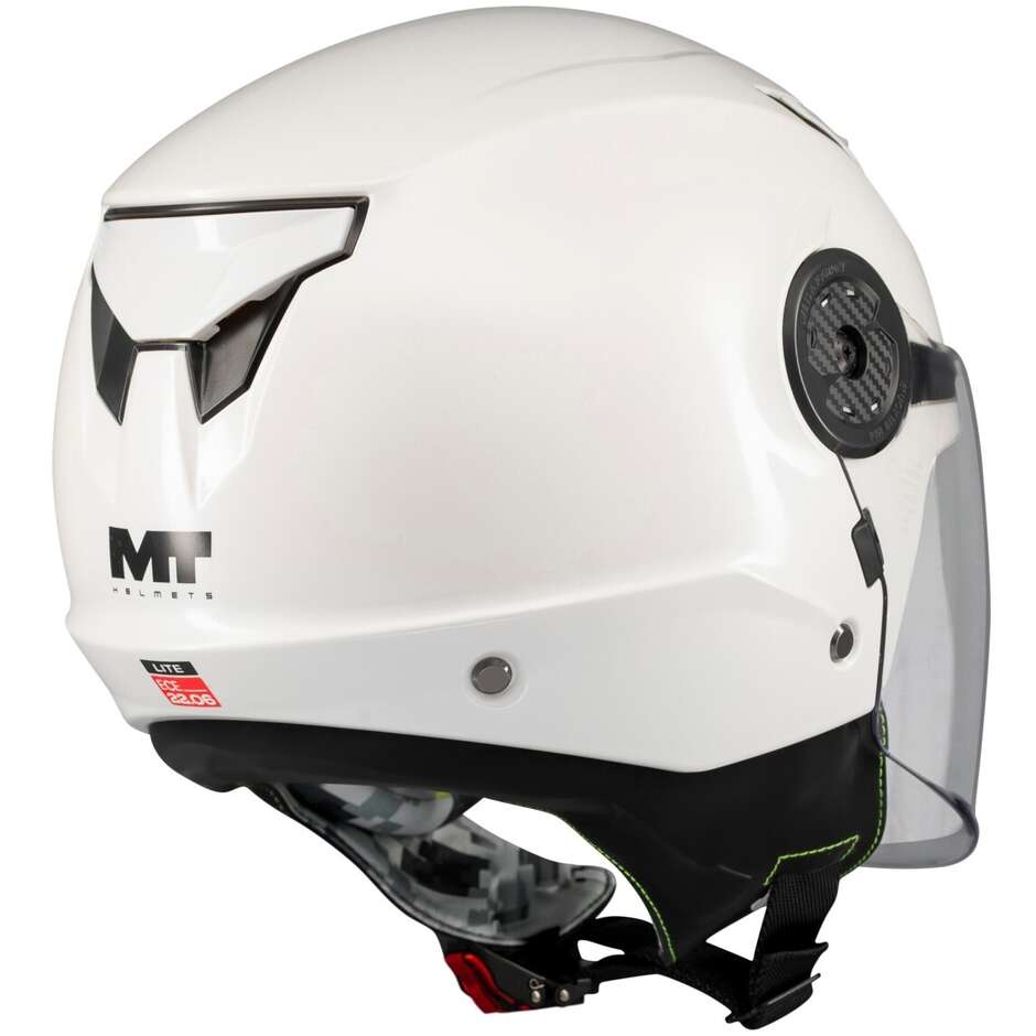 MT Helmets LITE PURE A0 Kinder-Jet-Motorradhelm, glänzend weiß