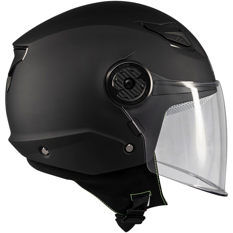 MT Helmets LITE PURE A1 Kinder-Jet-Motorradhelm, Mattschwarz