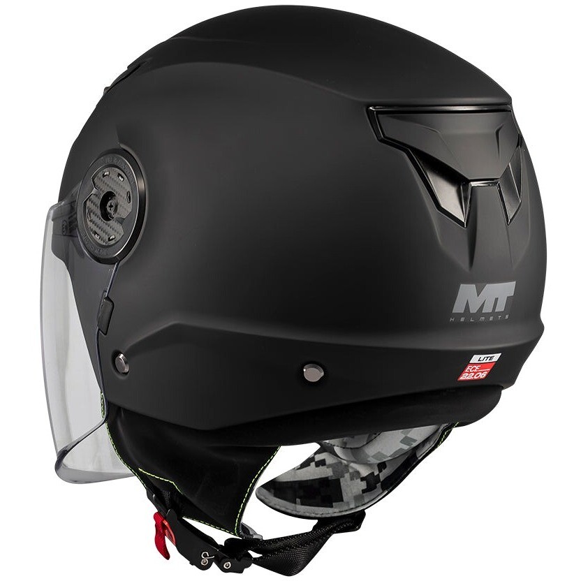 MT Helmets LITE PURE A1 Kinder-Jet-Motorradhelm, Mattschwarz
