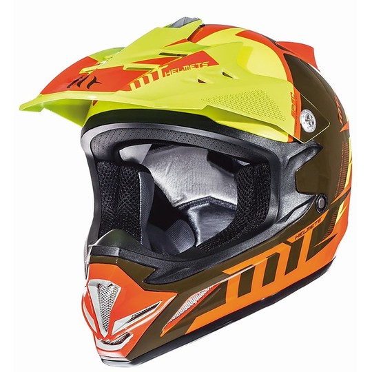 MT Helmets MX2 Kids SPEC Casque de moto MX2 Kids SPEC Green Yellow Fluo