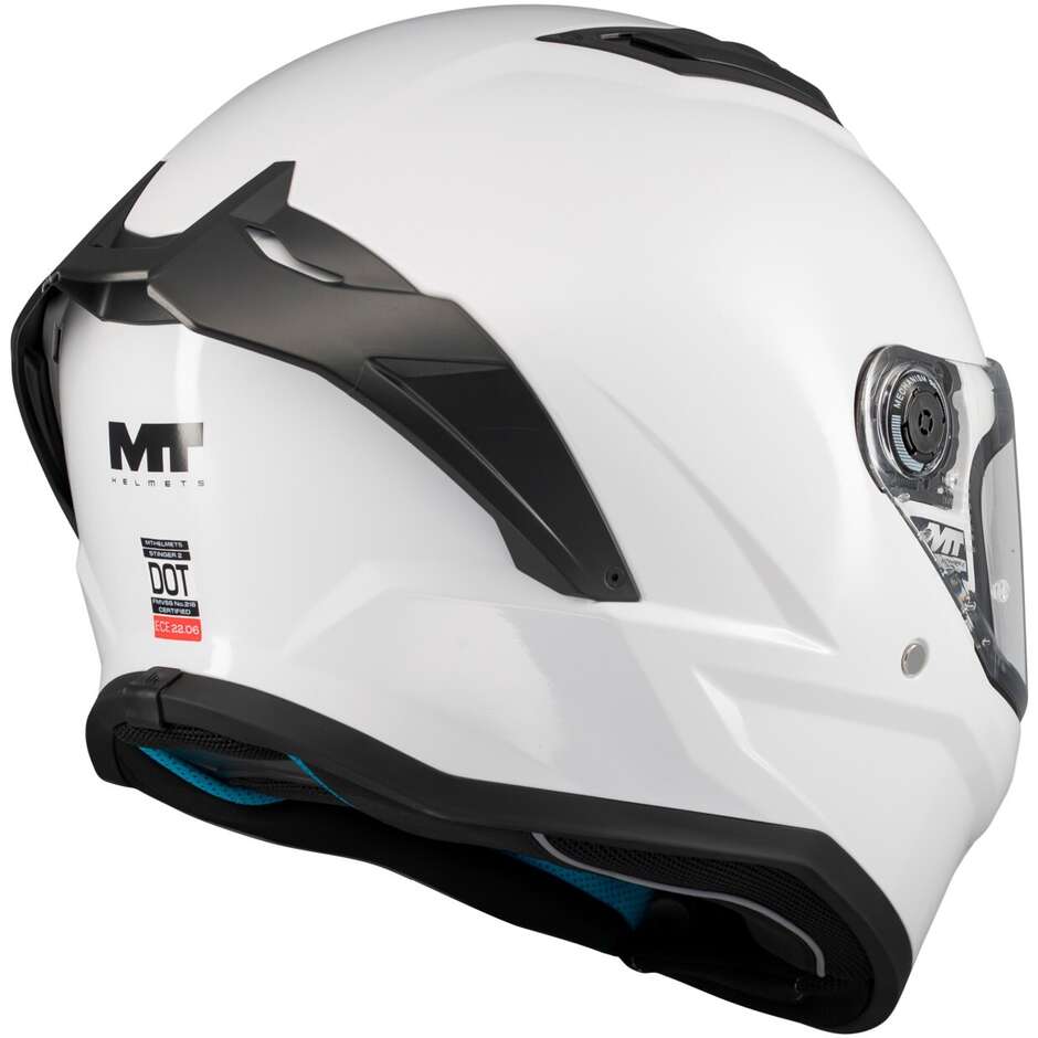 MT Helmets STINGER 2 KIDS PURE A0 Integralhelm für Kinder, Glänzendes Perlweiß