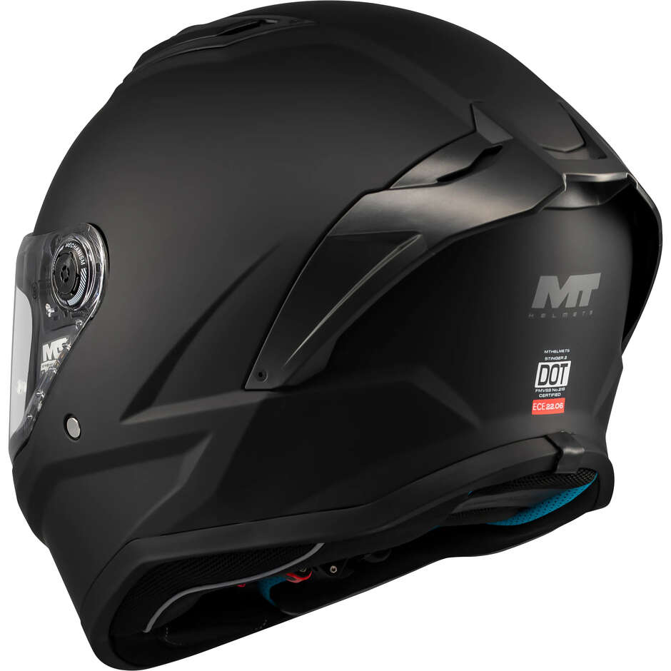 MT Helmets STINGER 2 PURE A1 Integralhelm, Mattschwarz