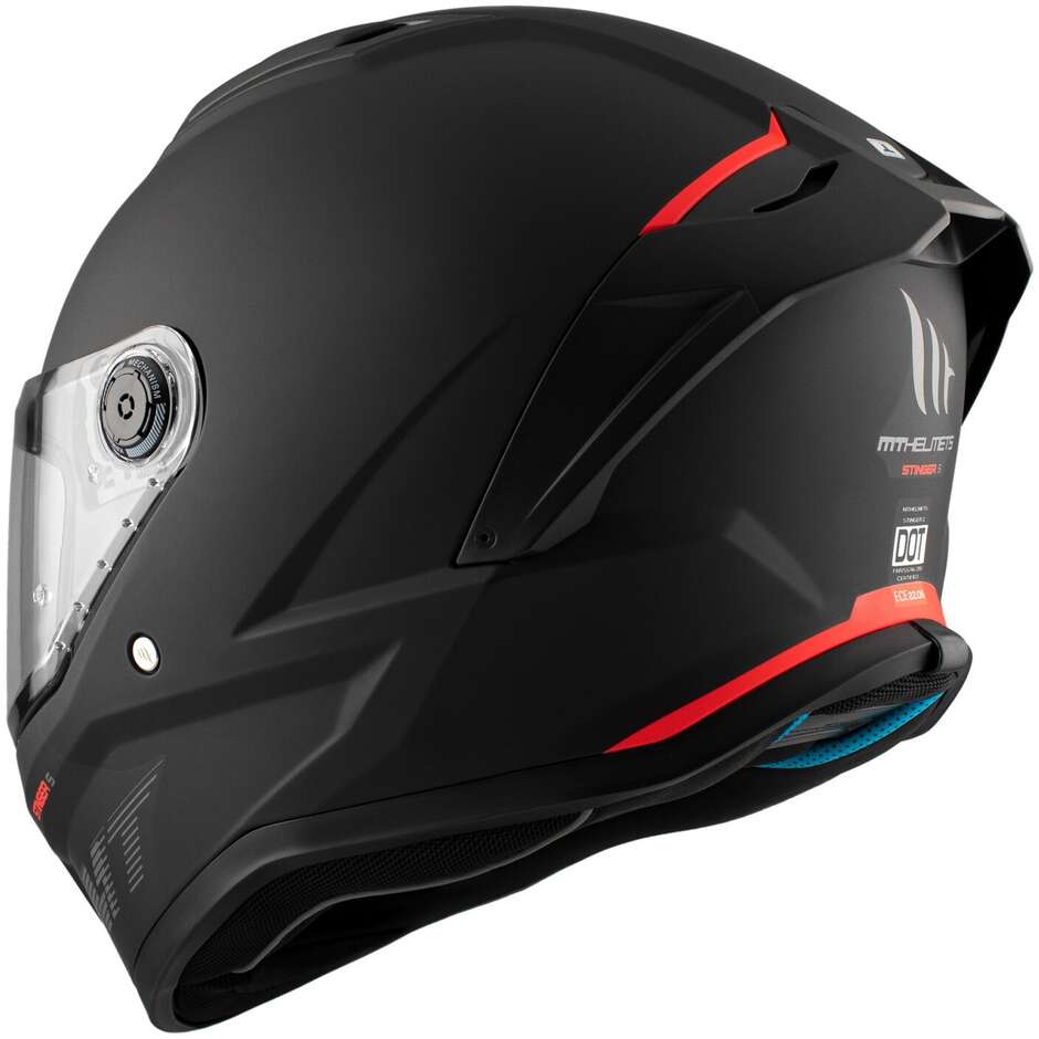 Mt Helmets STINGER 2 SOLID A1 Full Face Motorcycle Helmet Matt Black