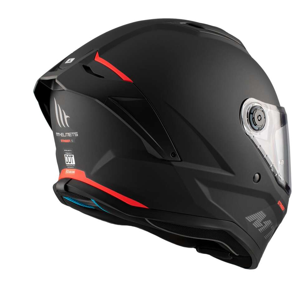 Mt Helmets STINGER 2 SOLID A1 Full Face Motorcycle Helmet Matt Black
