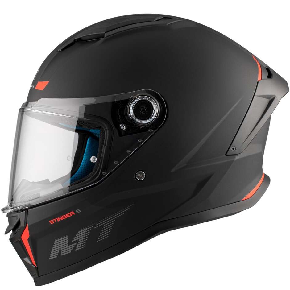 Mt Helmets STINGER 2 SOLID A1 Integralhelm Motorrad Mattschwarz