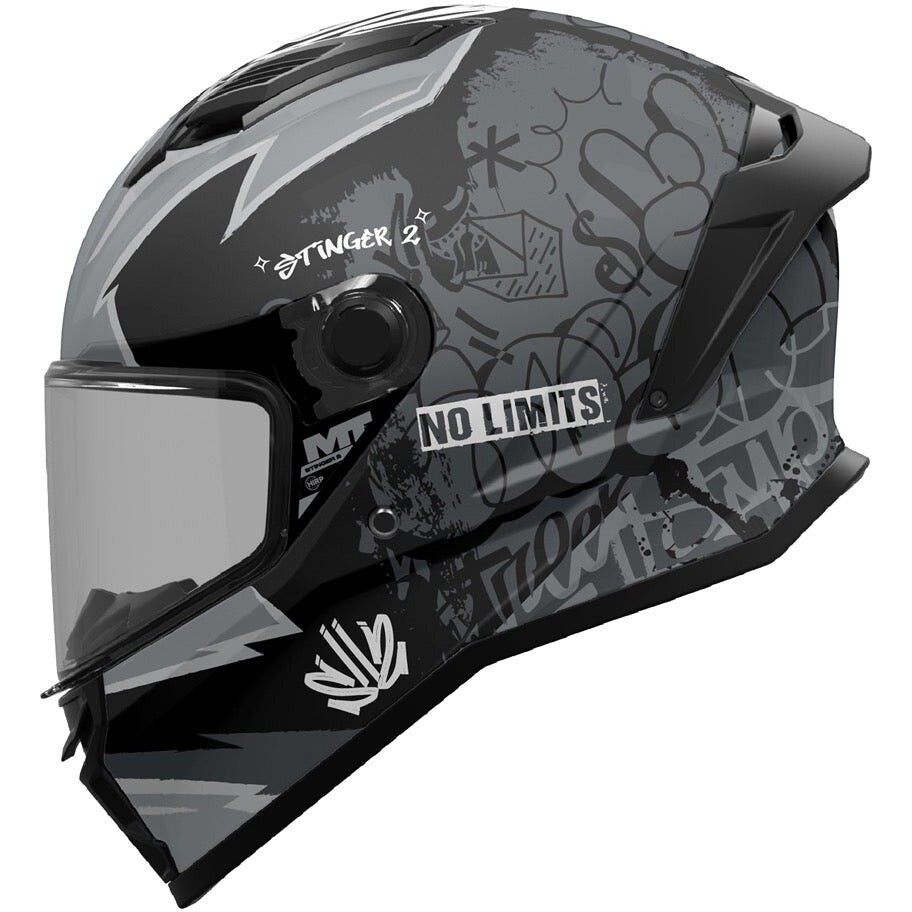 MT Helmets STINGER 2 TAGGER B2 Integralhelm, Mattschwarz