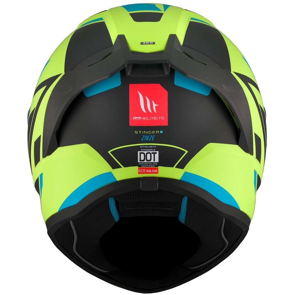 Mt Helmets STINGER 2 ZIVZE C3 Matt Integralhelm Motorrad
