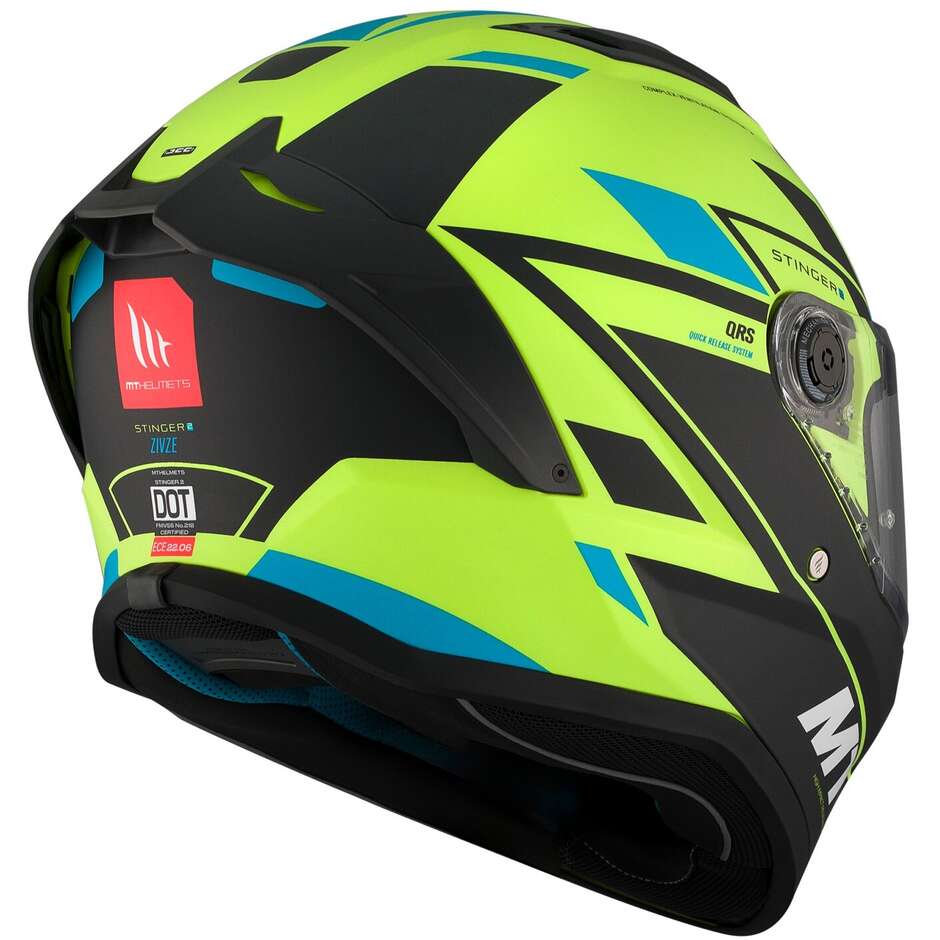 Mt Helmets STINGER 2 ZIVZE C3 Matt Integralhelm Motorrad