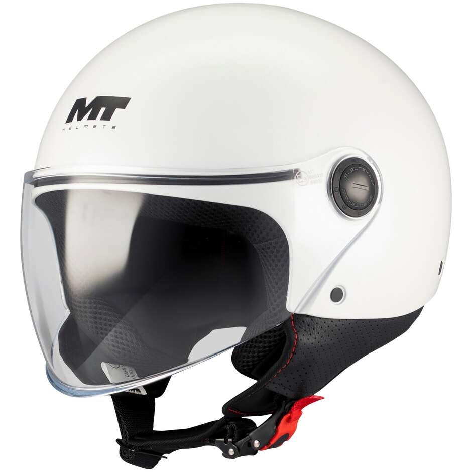 MT Helmets Street S Pure A0 Jet Motorradhelm, Glanzweiß