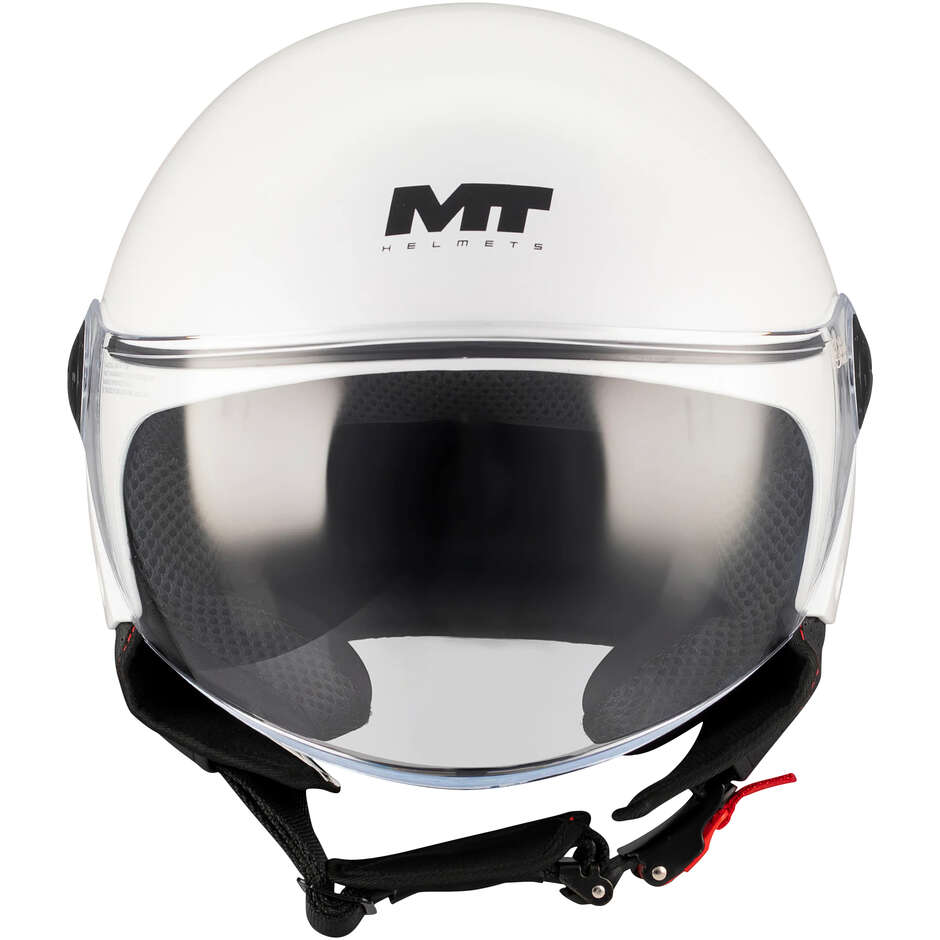 MT Helmets Street S Pure A0 Jet Motorradhelm, Glanzweiß