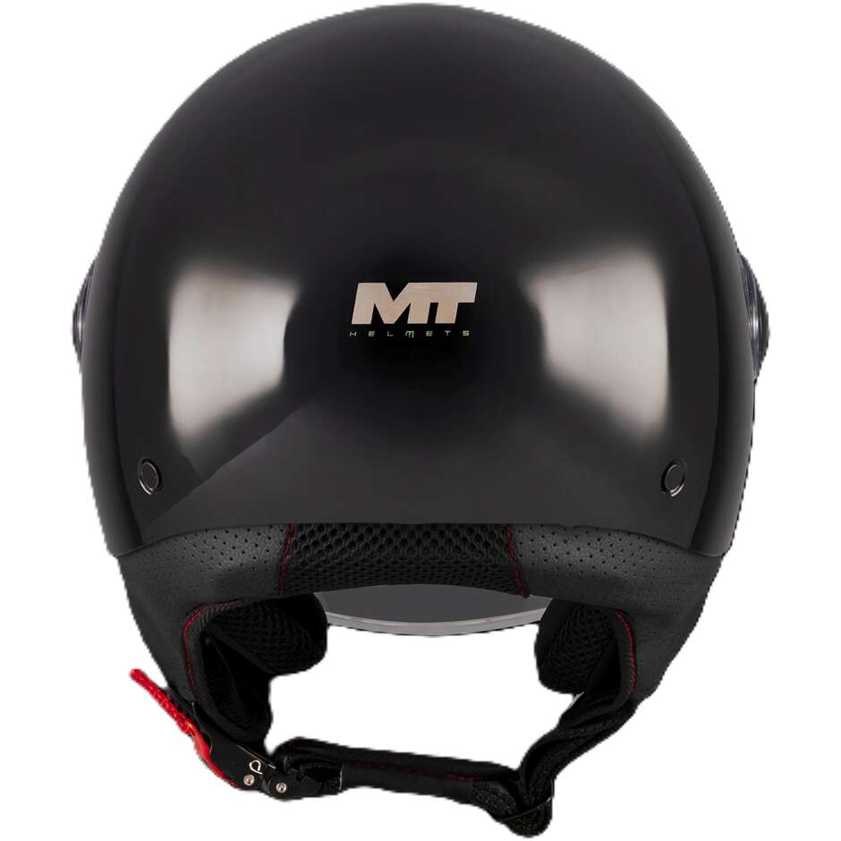 MT Helmets Street S Pure A1 Jet Motorradhelm, Glanzschwarz