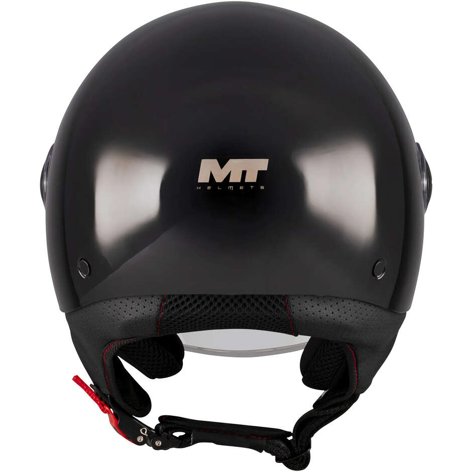MT Helmets Street S Pure A1 Jet Motorradhelm, Glanzschwarz