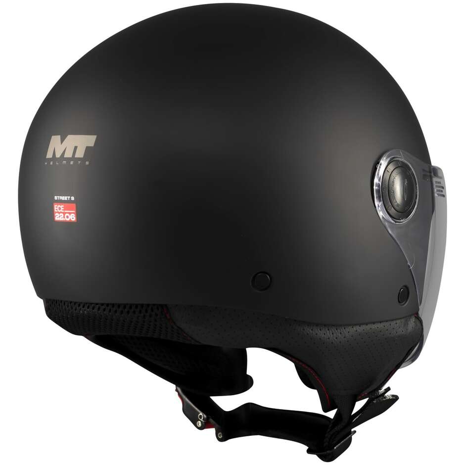Mt Helmets STREET S PURE A1 Matt Black Motorcycle Jet Helmet