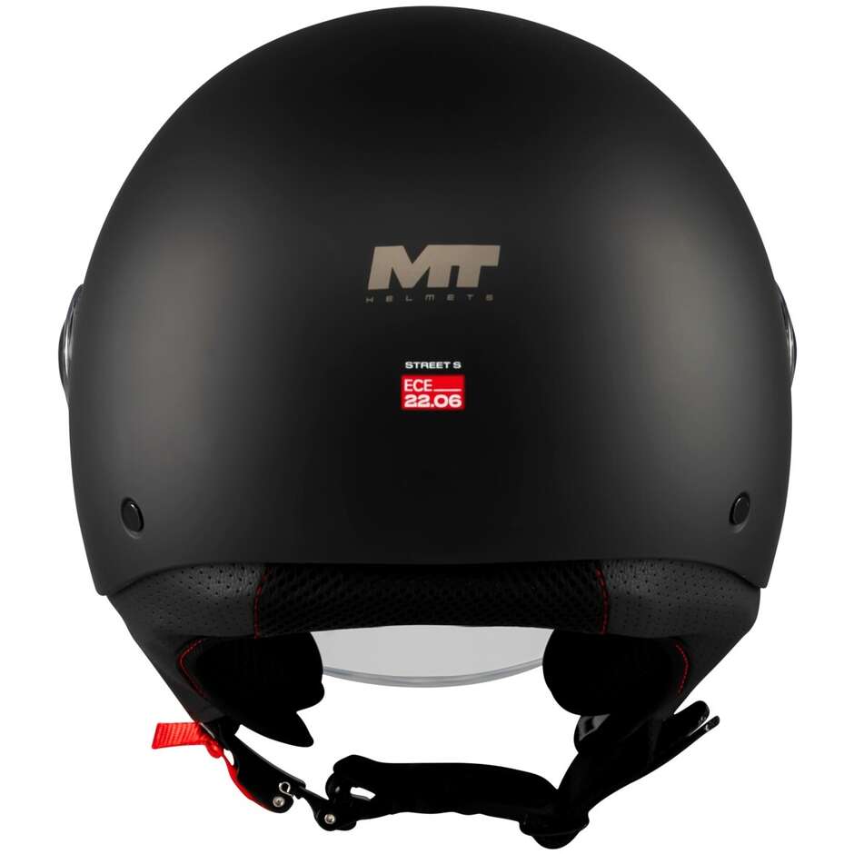 Mt Helmets STREET S PURE A1 Matt Black Motorcycle Jet Helmet