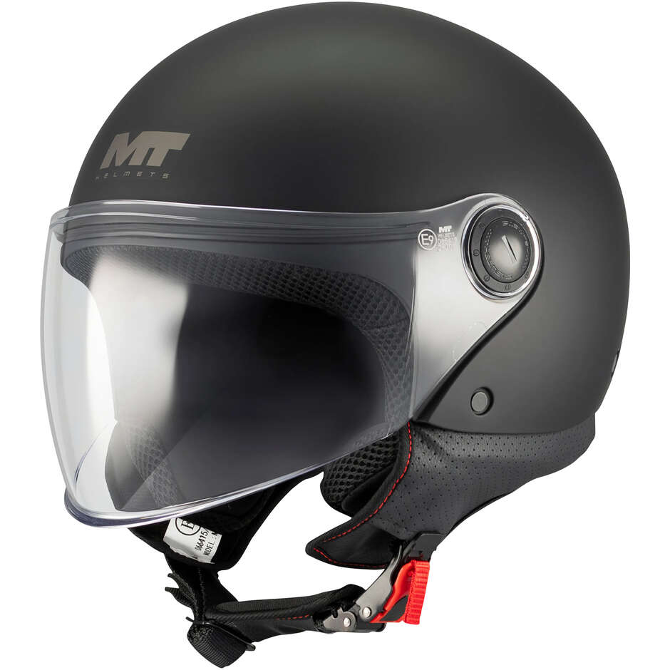 Mt Helmets STREET S PURE A1 Matt Black Motorcycle Jet Helmet