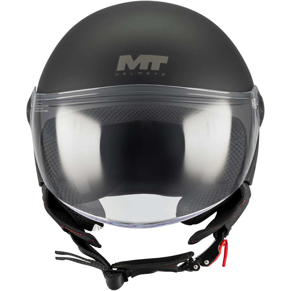 Mt Helmets STREET S PURE A1 Matt Black Motorcycle Jet Helmet
